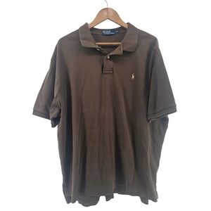 Polo Ralph Lauren Brown Polo Shirt XXL Classic Fit 100% Cotton Golf